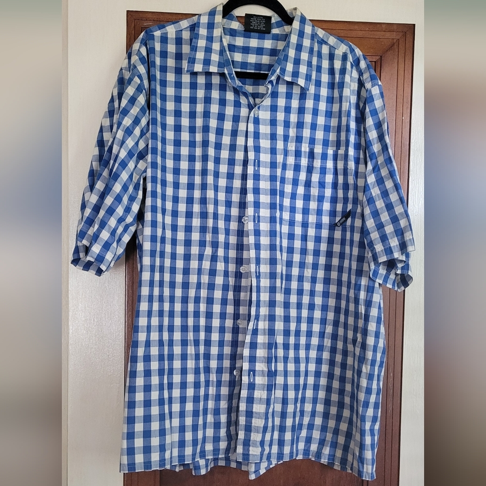 South Pole Blue and White Checkered Men's Shirt #4